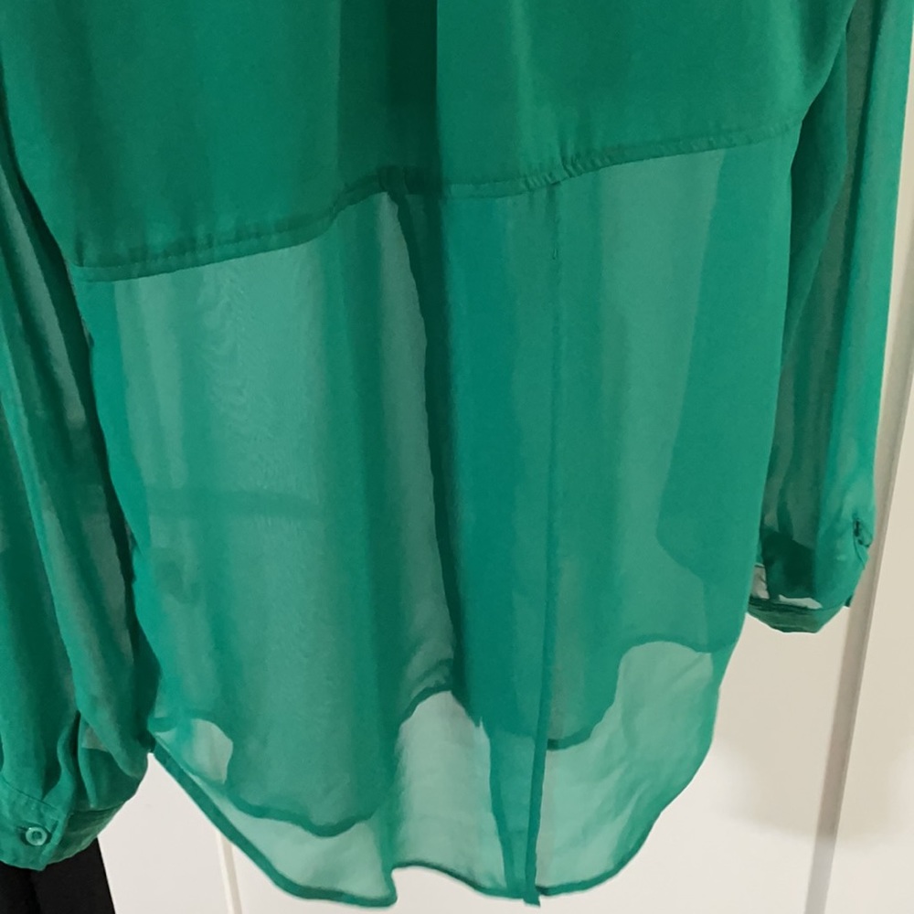 Free people green long sleeve button up - Picture 5 of 6